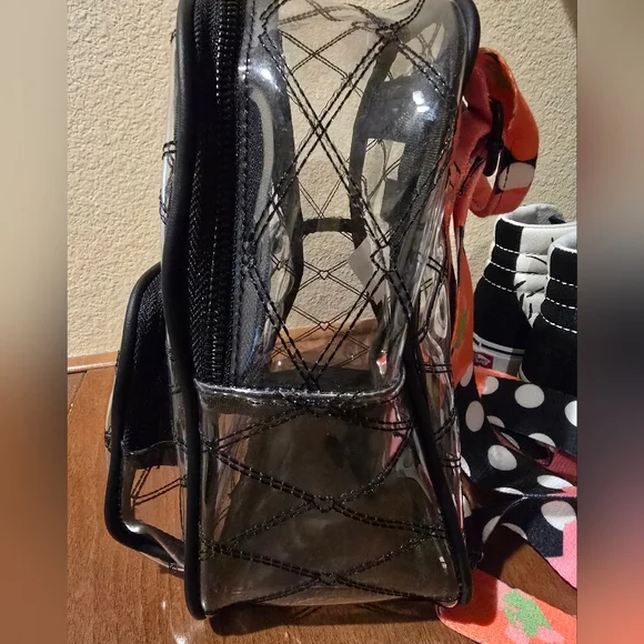 XOXO Betsy Clear Black Mini Backpack - Picture 5 of 6